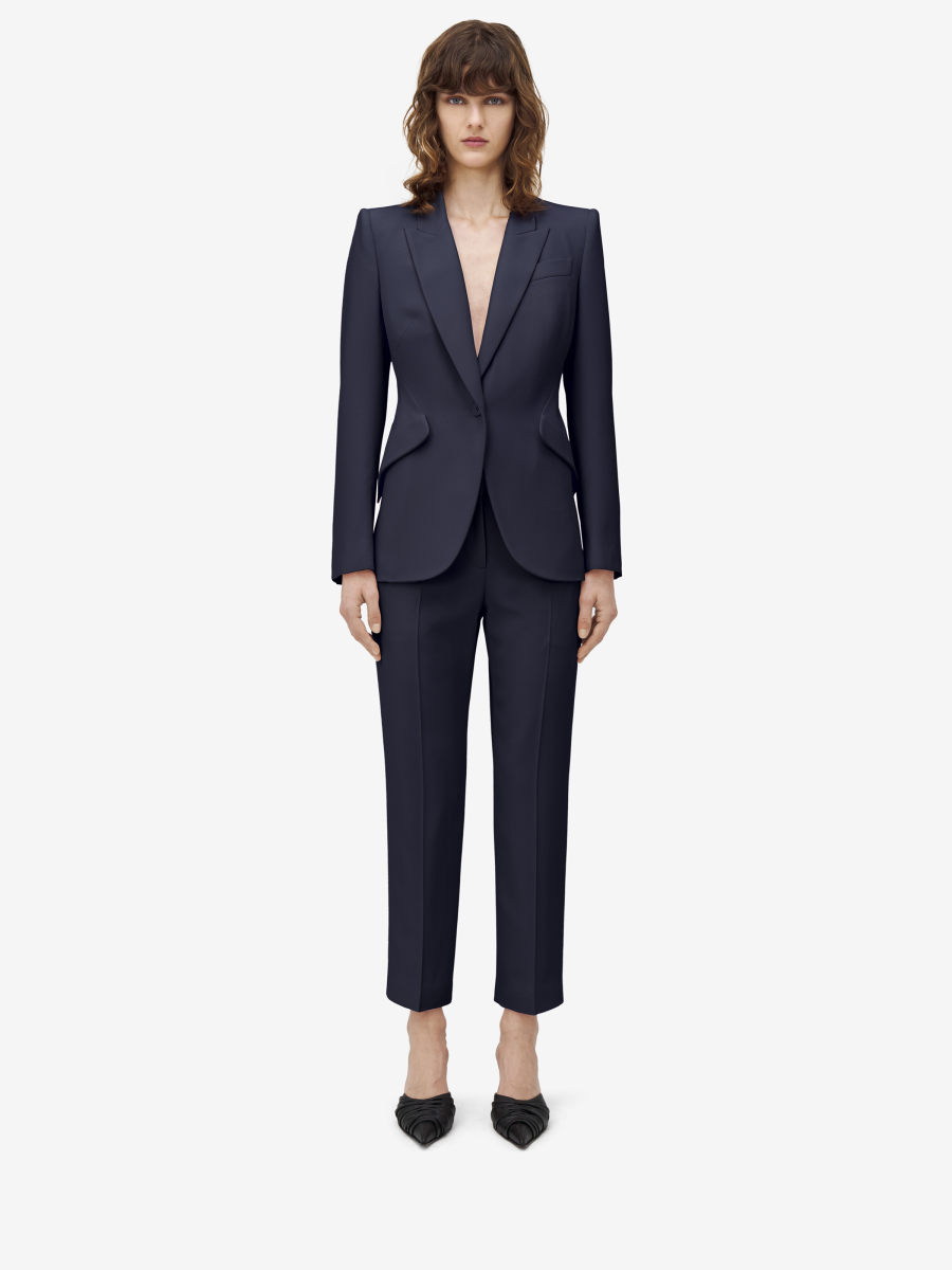 ALEXANDER MCQUEEN - Leaf Crepe Cigarette Trousers - Item 830041QEAAA4012